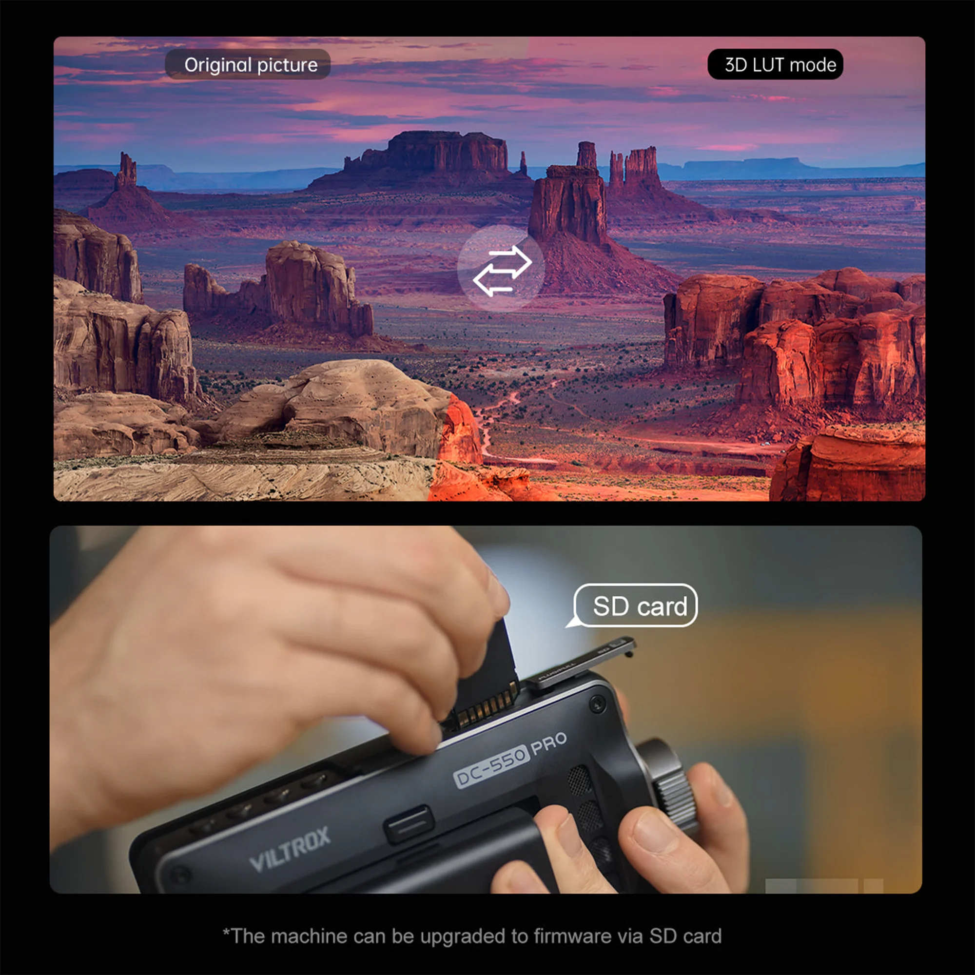 VILTROX DC-550 5.5 Inch Profissional Camera Studio Monitor 4K 30Hz HDMI Touch Screen Field 3D LUT Director Monitor 1920x1080