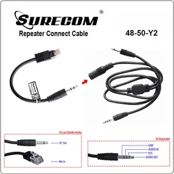 8Pin 48-50Y2 Repeater Controller Cable for YAESU MOBILE FT817 FT857 VX2000 VX2200 Mobile Radio Surecom Relay Box Line Accessory