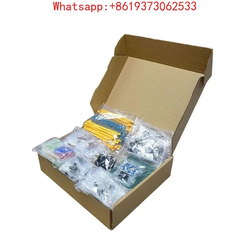 

1900-piece Electronic Components Megapixel Kit Including Assortment+capacitors Resistors LEDs Transistors + DC Electronic
