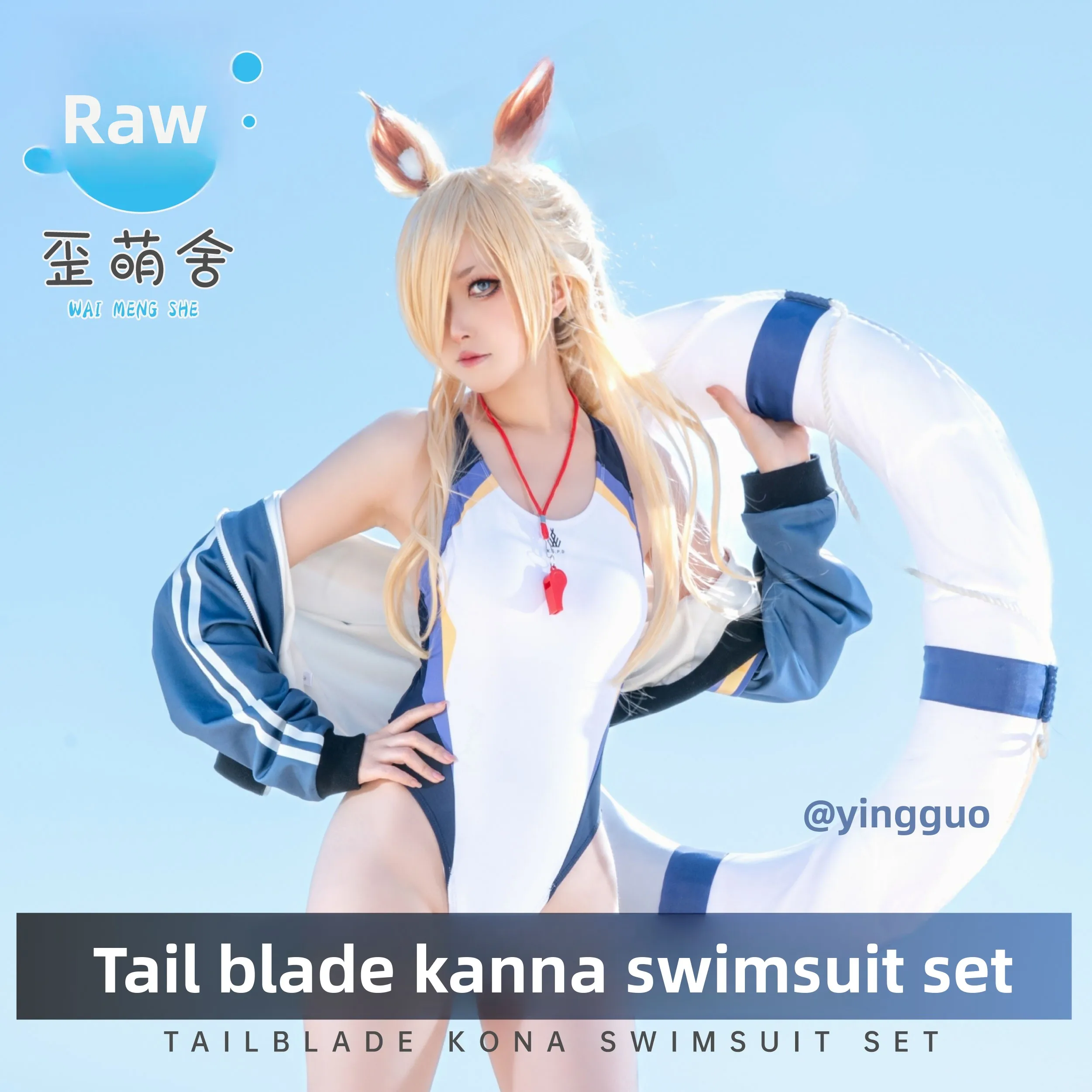 

Konan Swimsuit Cetition Blue Tail ape Cosplay Polyester Fabric Swimwear Dead Pool Water Cetition Cute Design