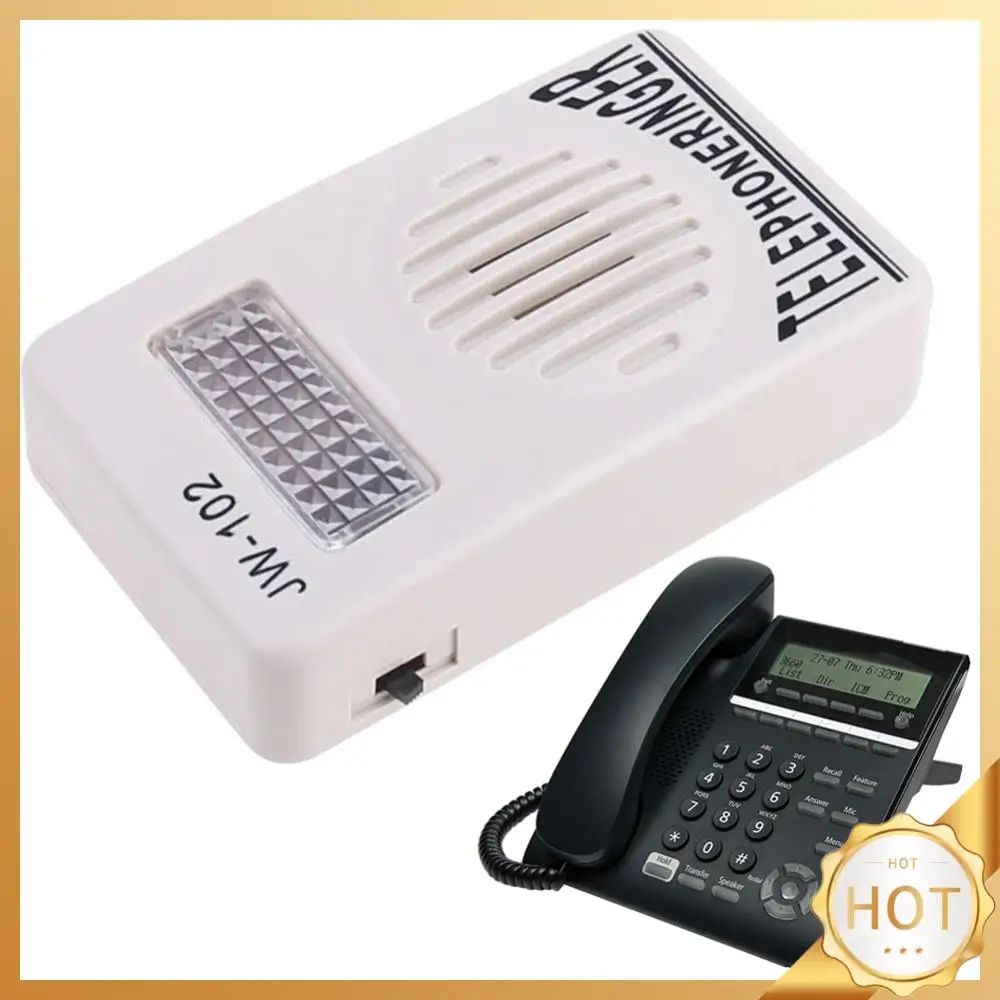 Loud Sound Telephone Ringer Amplifier with Light Flasher Volume Enhancer for Landline Telephone Telephone Answering Accessories