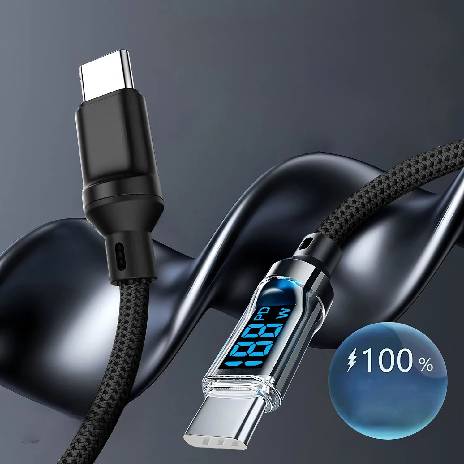 240W USB Type C To USB C Cable 100W PD 3.1 Fast Charging Charger Wire For Tablet Xiaomi Samsung Redmi Laptop USBC Cord 1 M