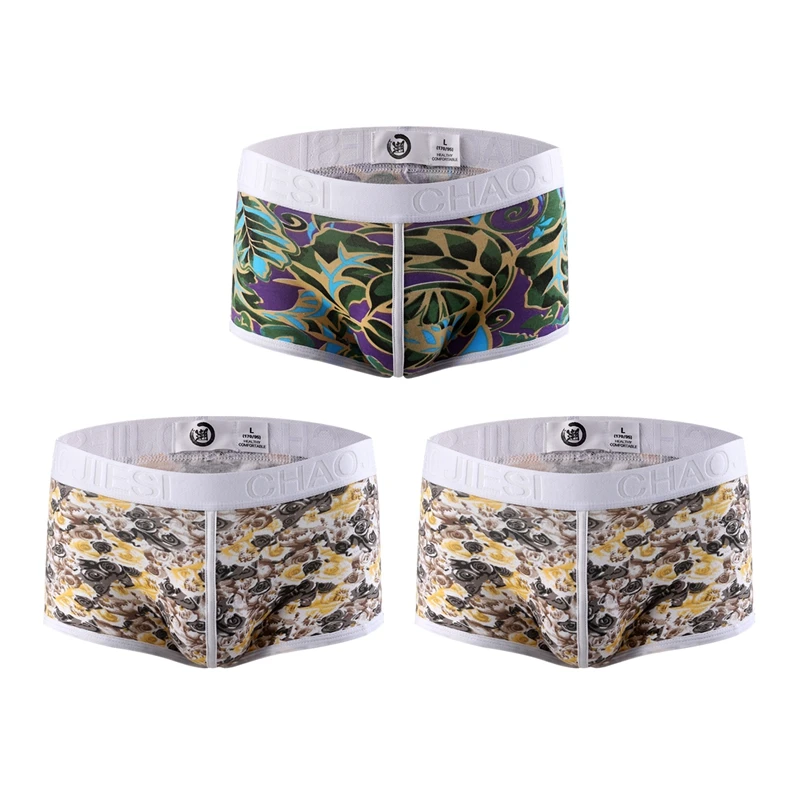 

Men's underwear, men's underwear with four corners, summer youth personality, trendy short underwear, breathable men's underwear