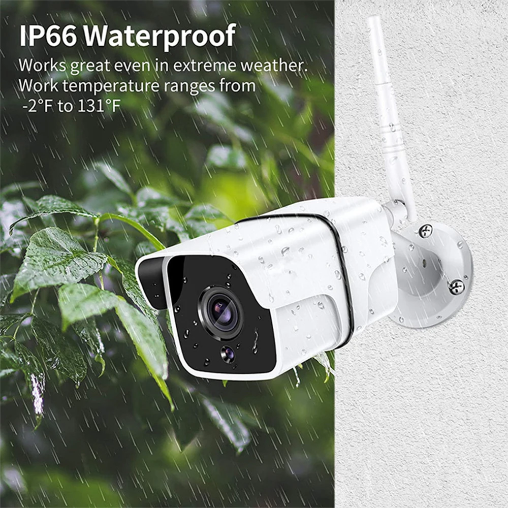 4MP POE Security IP Camera Outdoor WiFi IP68 Waterproof Bullet Camera Infrared Night Vision Surveillance CCTV Work with NVR TUYA