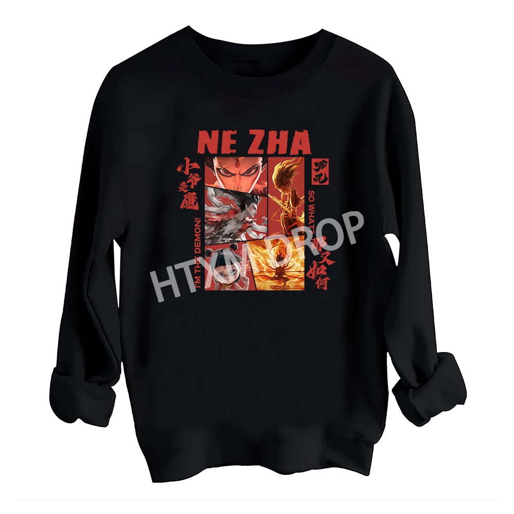 

Ne Zha Nezha Comic NeZha 2 Sweatshirt Harajuku Round Neck Long Sleeve Oversize Hoodie