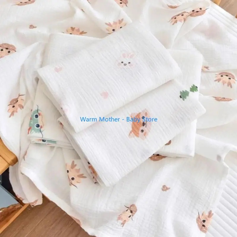 

Cotton Baby Swaddles Blanket Soft Small Quilts for Infants Super Comfortable Newborn Wrap Towel Stroller Bedding Cover 57QE