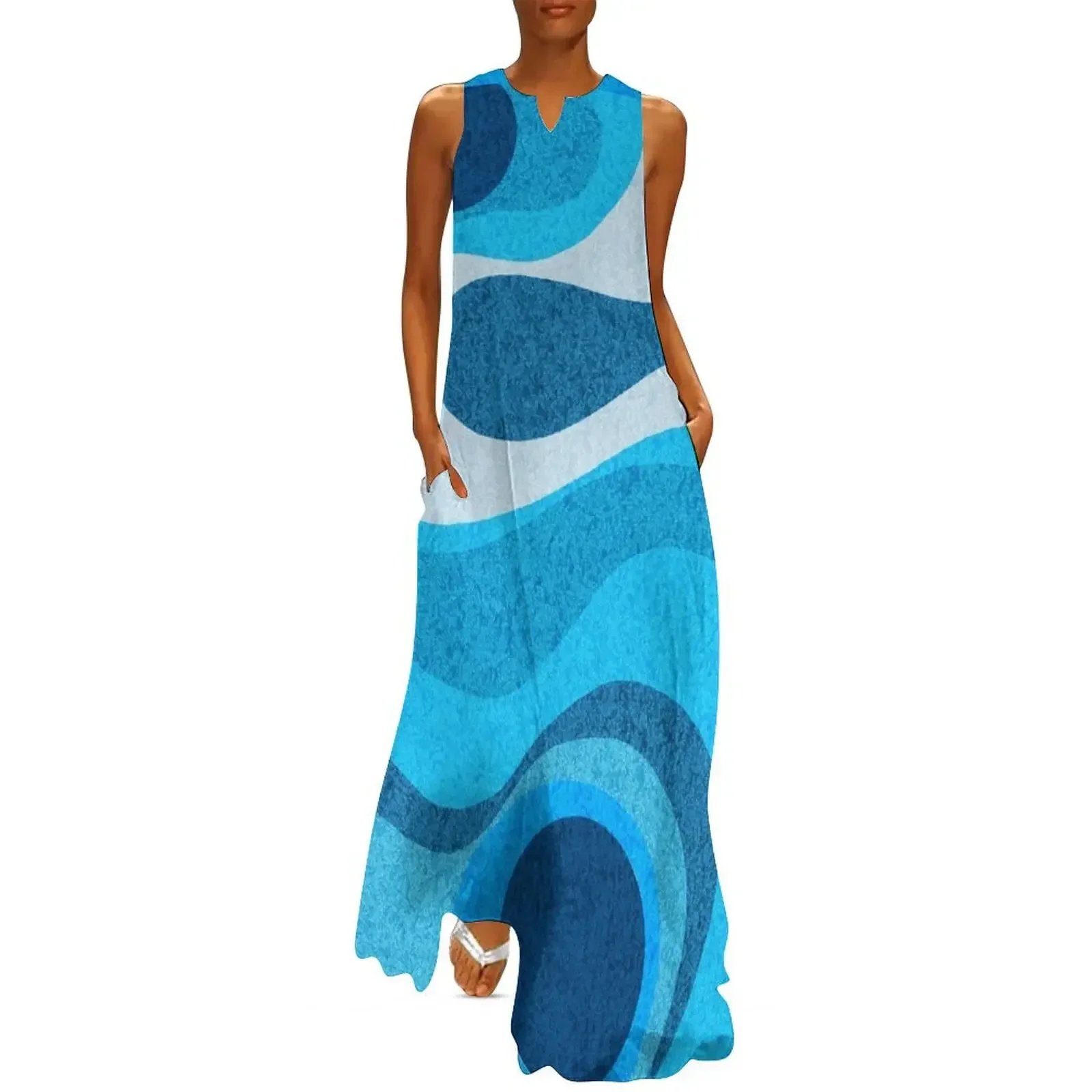 

Ocean Blue Shag: A Wall Rug Design Long Dress prom dresses birthday dresses for women luxury dress Dress