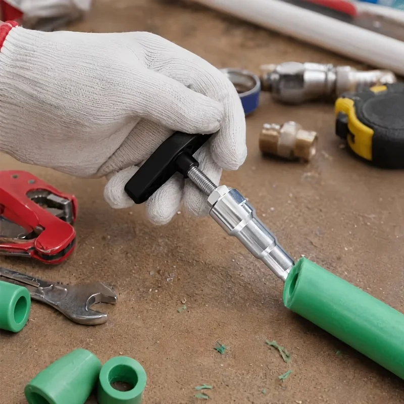 1 PC Manual PVC Pipe Expander, T‑Shaped Metal Expanding Tool for Narrow Spaces, 5 Sizes, Professional Plumbing Hardware