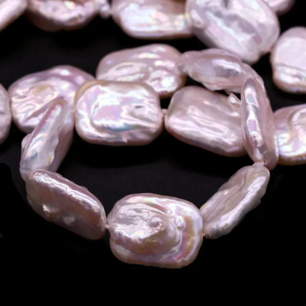 Natural Freshwater Pearl Beaded Baroque Rectangle Isolated Loose Beaded for Jewelry Making DIY Bracelet Necklace Accessories