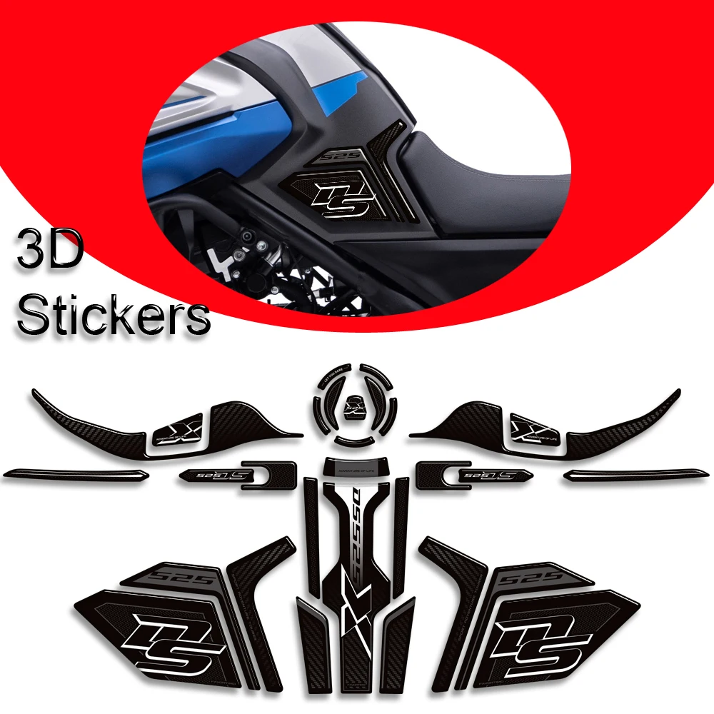 For VOGE DS525X DS525 X DS 525X Adventure ADV Handguard Tank Pad Gas Fuel Oil Protection 3D Stickers Decals Fairing Fender