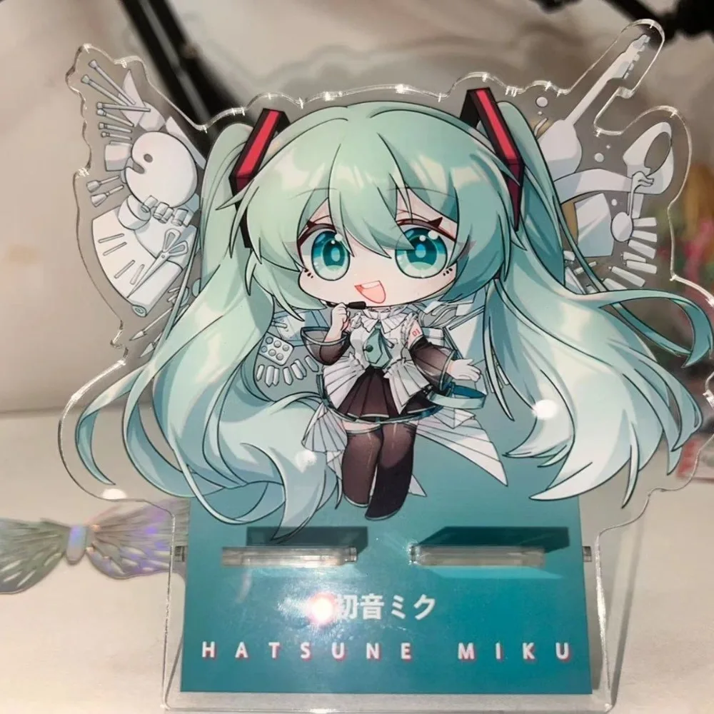 Hatsune Miku Mobile Phone Holder Hatsune Miku Project Diva Anime Peripheral Q Version 16 Anniversary Delicate Bracket Keepsake