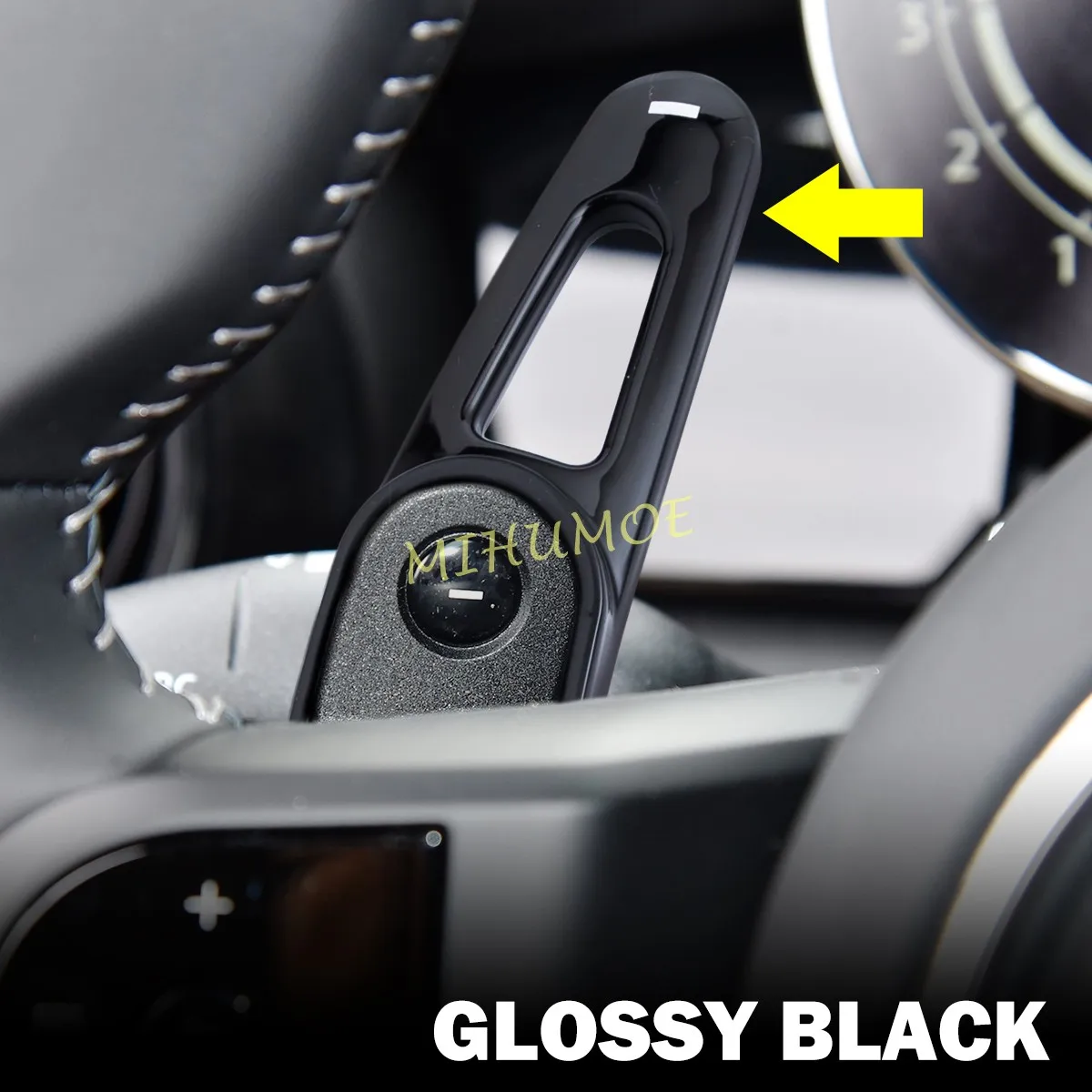 

For Mini Cooper S SD Countryman Clubman F54 F55 F56 F57 F60 2Pcs Black Steering Wheel Paddle Shifter Extension Accessories