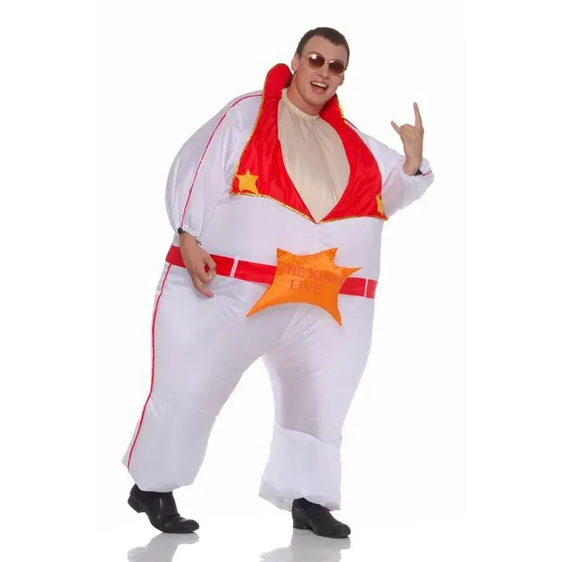 

Костюм певицы на Хэллоуин, фильм-маскарад, вечеринка, Рождество, Элвис Пресли, певица, король камня и рулета, надувной костюм AU7063