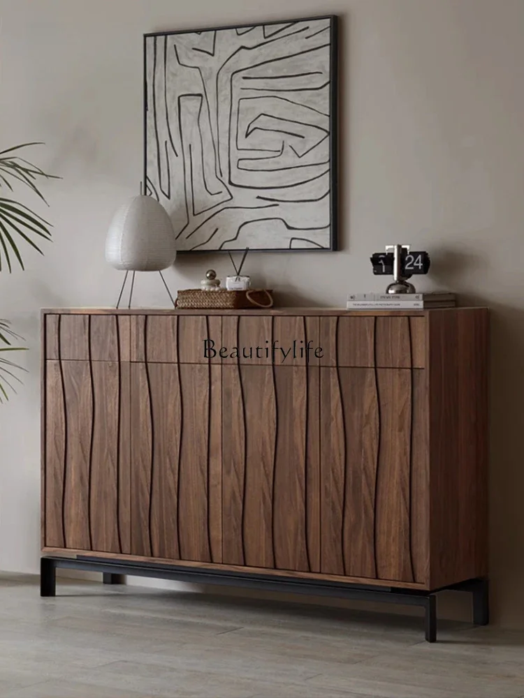 

LD6-*North American black walnut porch storage integrated retro silent locker