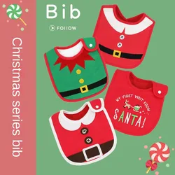 Three-layer Children's Baby Bibs Bibs Bibs Bibs Male Baby Female Baby A Variety of Optional Christmas and New Year's Models