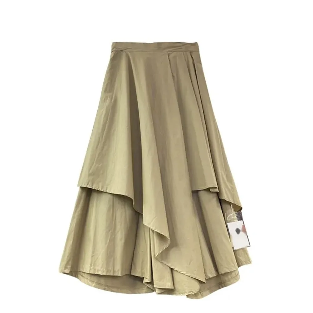 Spring Autumn Streetwear Loose Casual Irregular A-Line Skirt Women High Waist All-Match Harajuku Y2k Skirt Female Clothes 2023