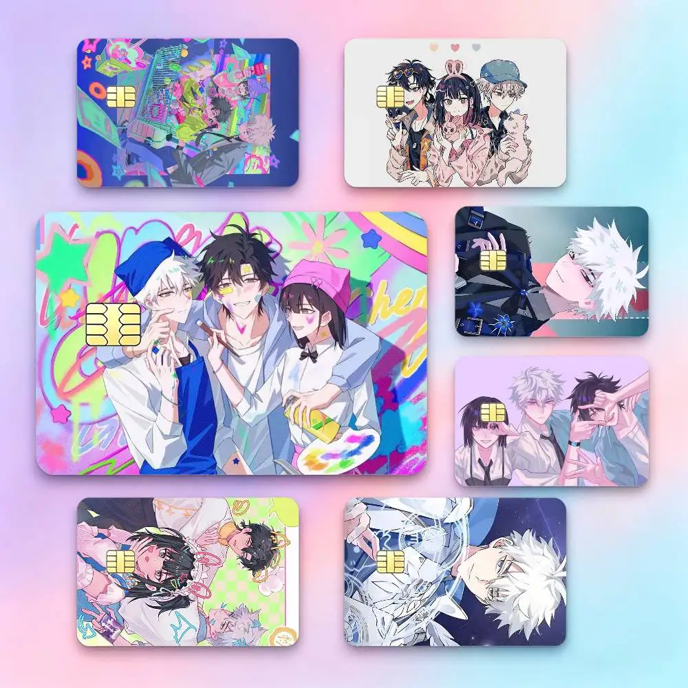 Heartwarming Animated Series L-Link C-Click  Credit Card HD Stickers Small Chip Waterproof Sticker Game Card Decal Gift