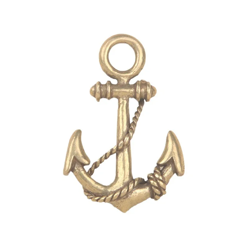 Vintage Brass Boat Anchor Buckles Personalized Keychain Pendant DIY Luggage Accessories Handmade Jewelry Umbrella Rope Tool