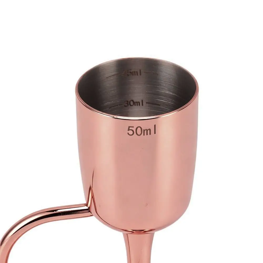 Wear Resistant Stainless Steel Double Sided Jigger Copper Plating Dual End Wine Measuring Cup Bartender Measuring Jigger Bar