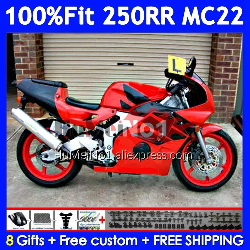 Injection Body For HONDA CBR 250RR CBR250RR 1990 1991 1992 1993 1994 19No.49 MC22 CBR250 RR 95 96 97 Red black 98 99 Fairing