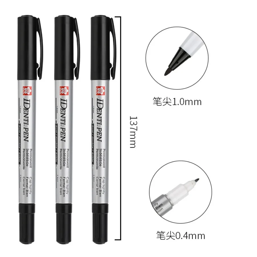 

Набор перманентных маркеров Identi-Pen Sakura, 4 шт./лот, разные цвета, двойной наконечник: тонкий волоконный и очень тонкий пластиковый