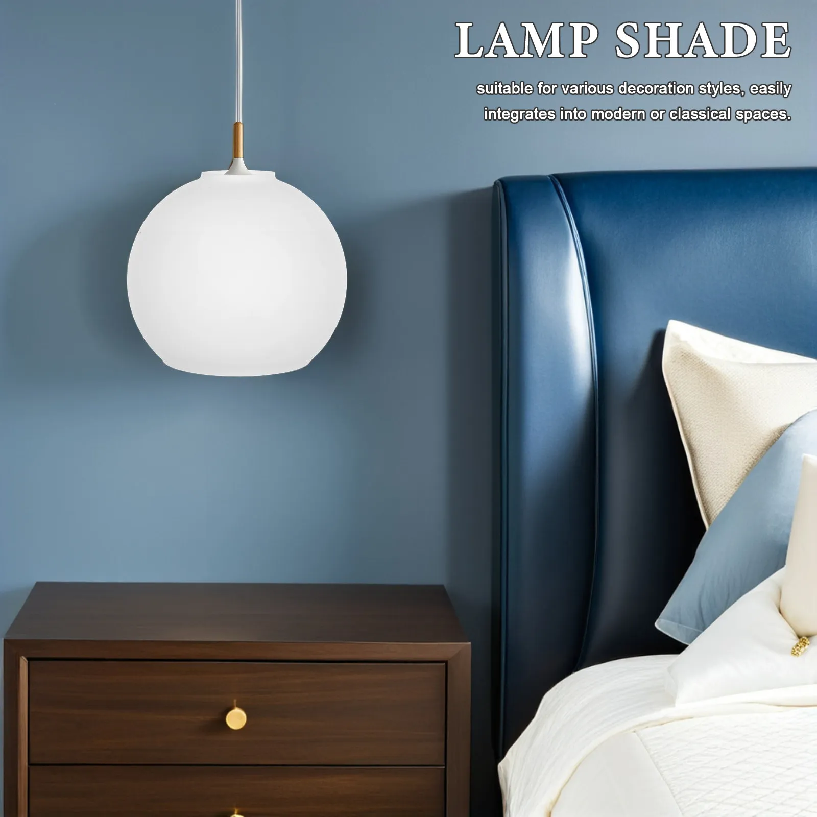 

2 шт. Стеклянные плафоны-шары белые матовые для светильников, сменные купольные крышки, подвесные потолочные плафоны-шары, отверстие 42 мм