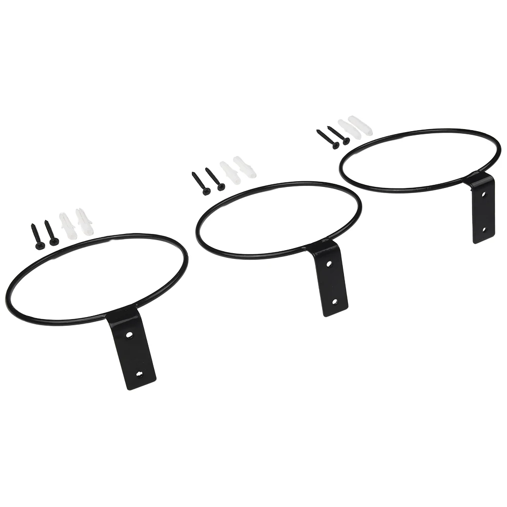 High Quality Brand New Storage Rack Flower Pot Simple Wall Mounted 3pcs Balcony Plant Ring Holder Hanging Basket