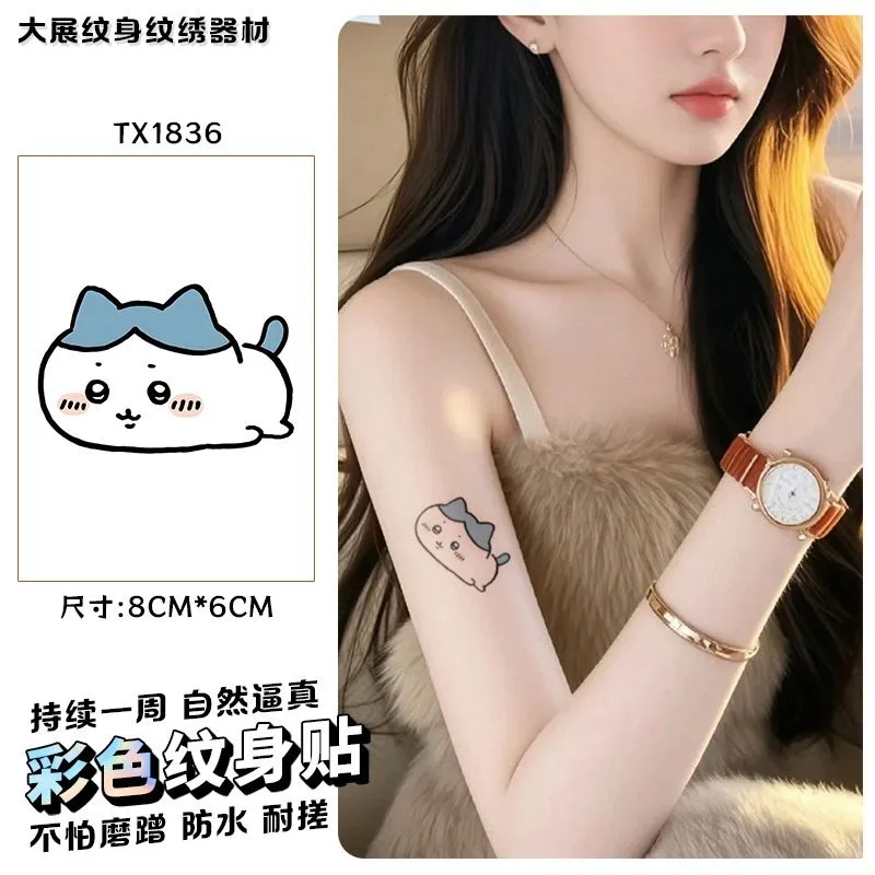 Jikikawa cartoon tattoo summer colorful small picture Non-reflective Dopamine Painted Waterproof Stickers Last for a Long Time