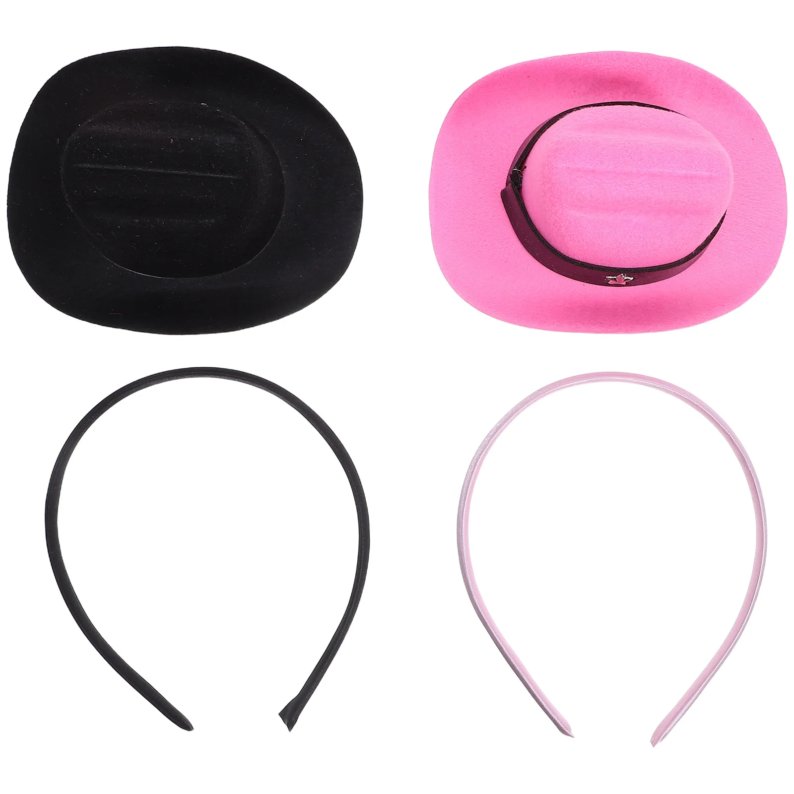 

2pcs Mini Cowgirl Hat Headband Brown Vintage Style Party Hairband For Themed Events Wedding Carnival Tea Party Birthday Dress Up