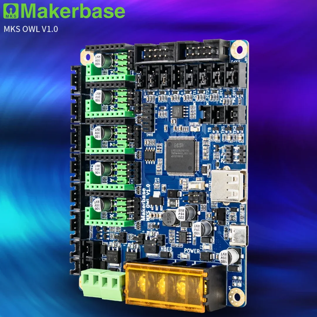 

Материнская плата Makerbase MKS OWL 32 бит 150 МГц LPC5528, плата управления, детали для 3D-принтера TS35, USB U-диск для печати.