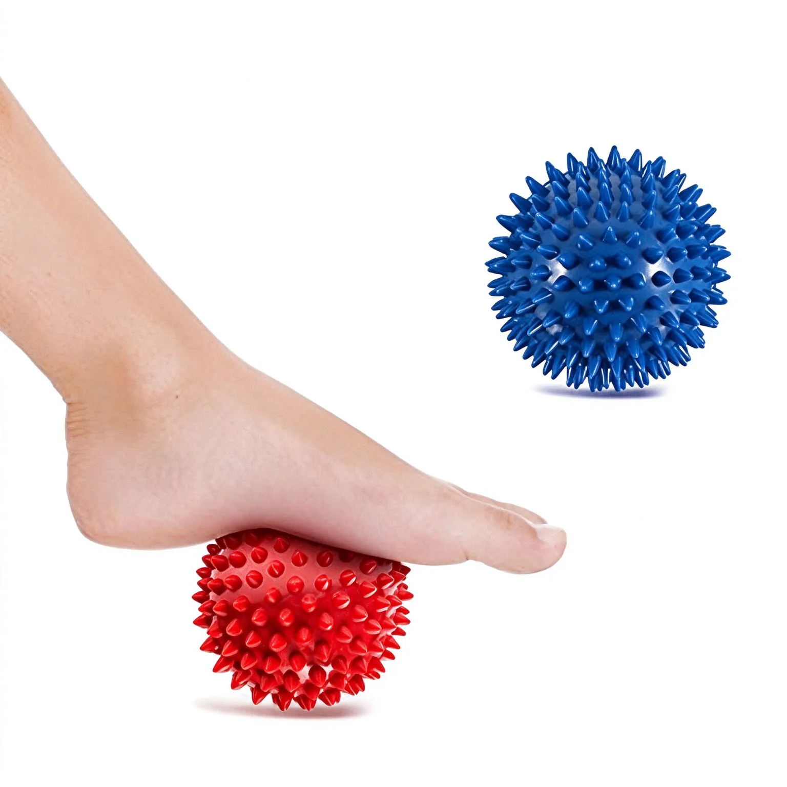 Spiky Massage Ball 65mm Hard PVC Trigger Point Massager for Foot Hand Back Muscle Relief Yoga Fitness Acupoint Massage Ball