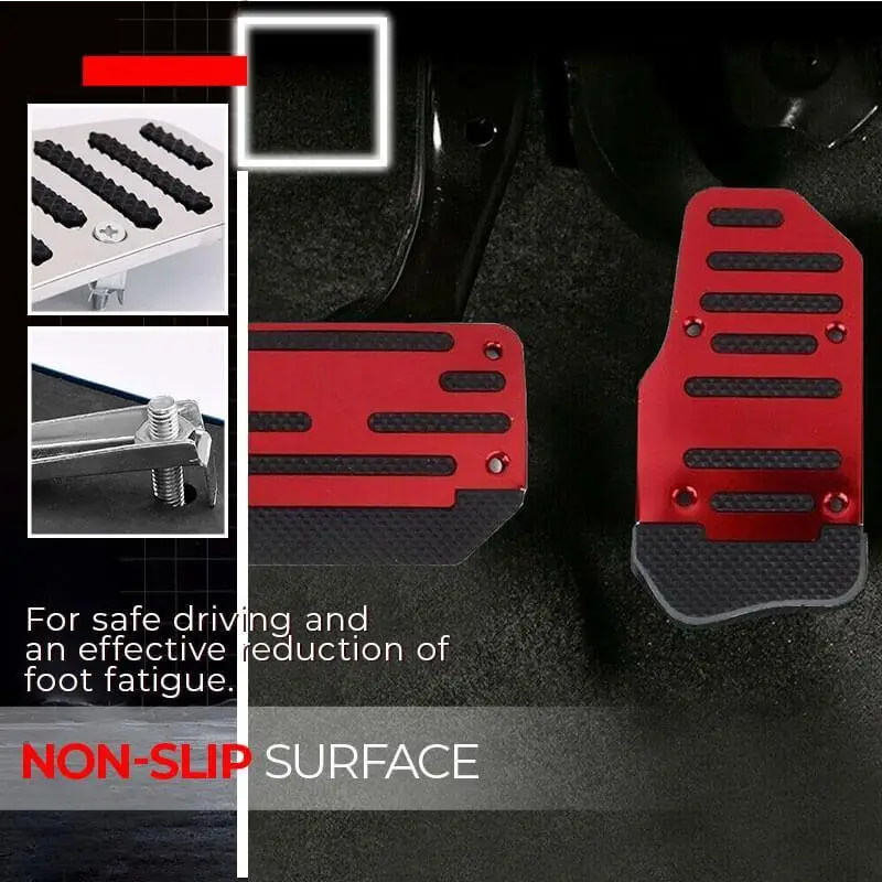 Car Anti-skid Foot Pedal Stainless Steel Car Pedals Auto Pedal Cover Universal Non-Slip cover Automatic Gas Brake Foot Pedal Pad