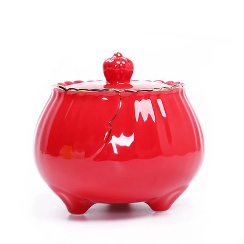 Celadon Tea Pot Ceramic Seal Medicinal Herbs Storage Set Accessories Kitchen Food Container
