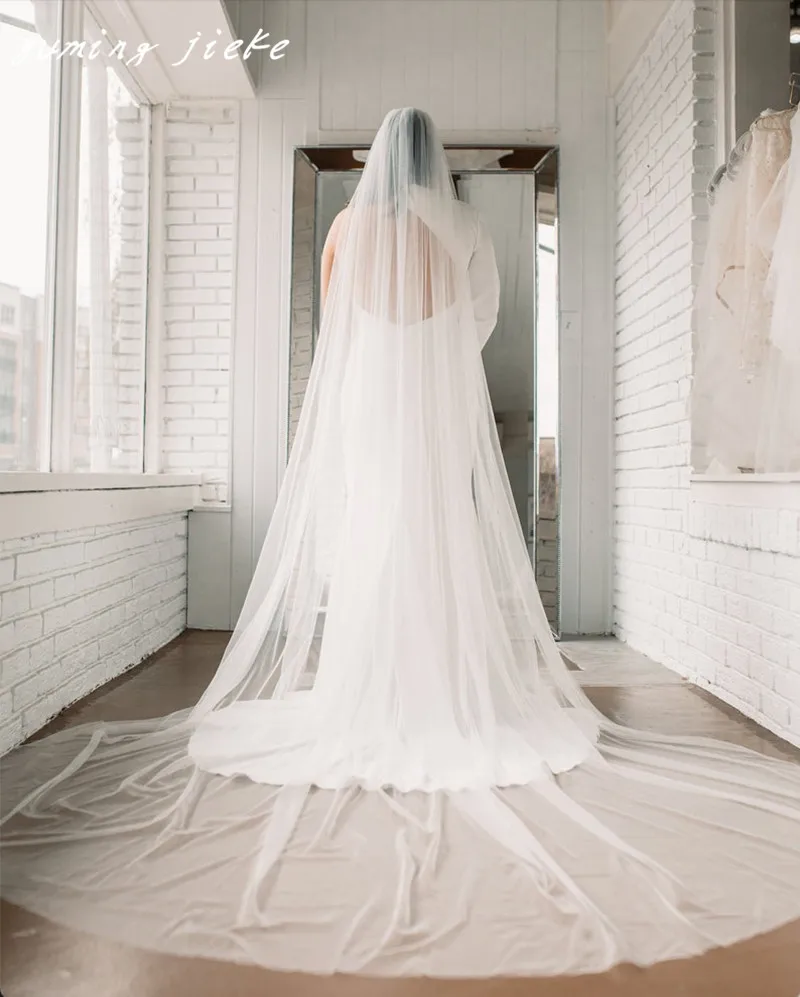 Voile de Mariage Une Couche, Tulle Doux, pour Patients Cathédrale