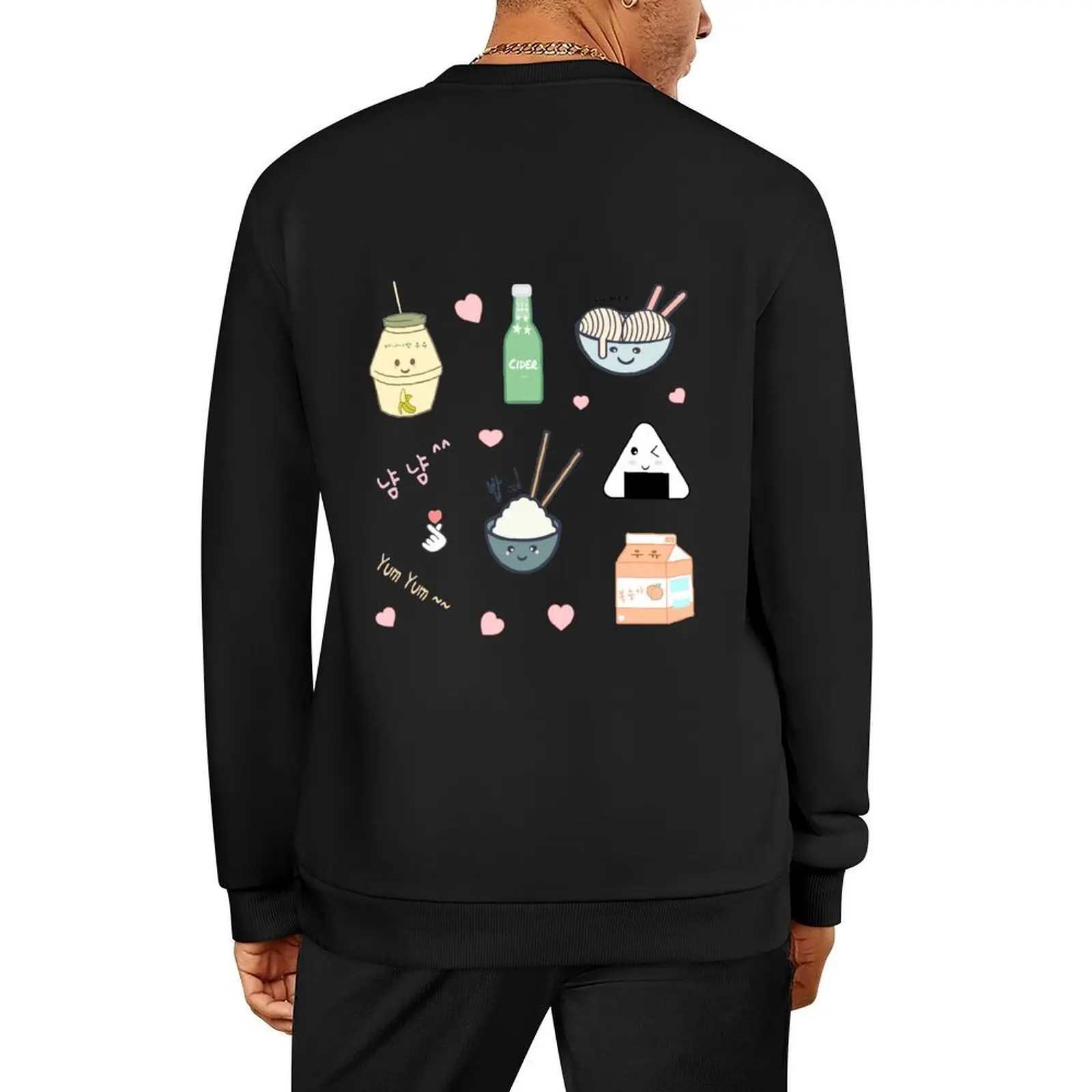 

Korean Food Pullover men's winter sweater mens clothing graphic t shirts men mens clothes hooded sweatshirt
