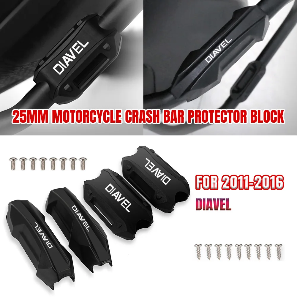 

Motorcycle Bumper Engine Guard 25MM Protection Block Crash Bar Decorative For Ducati Diavel 2011 2012 2013 2014 2015 2016