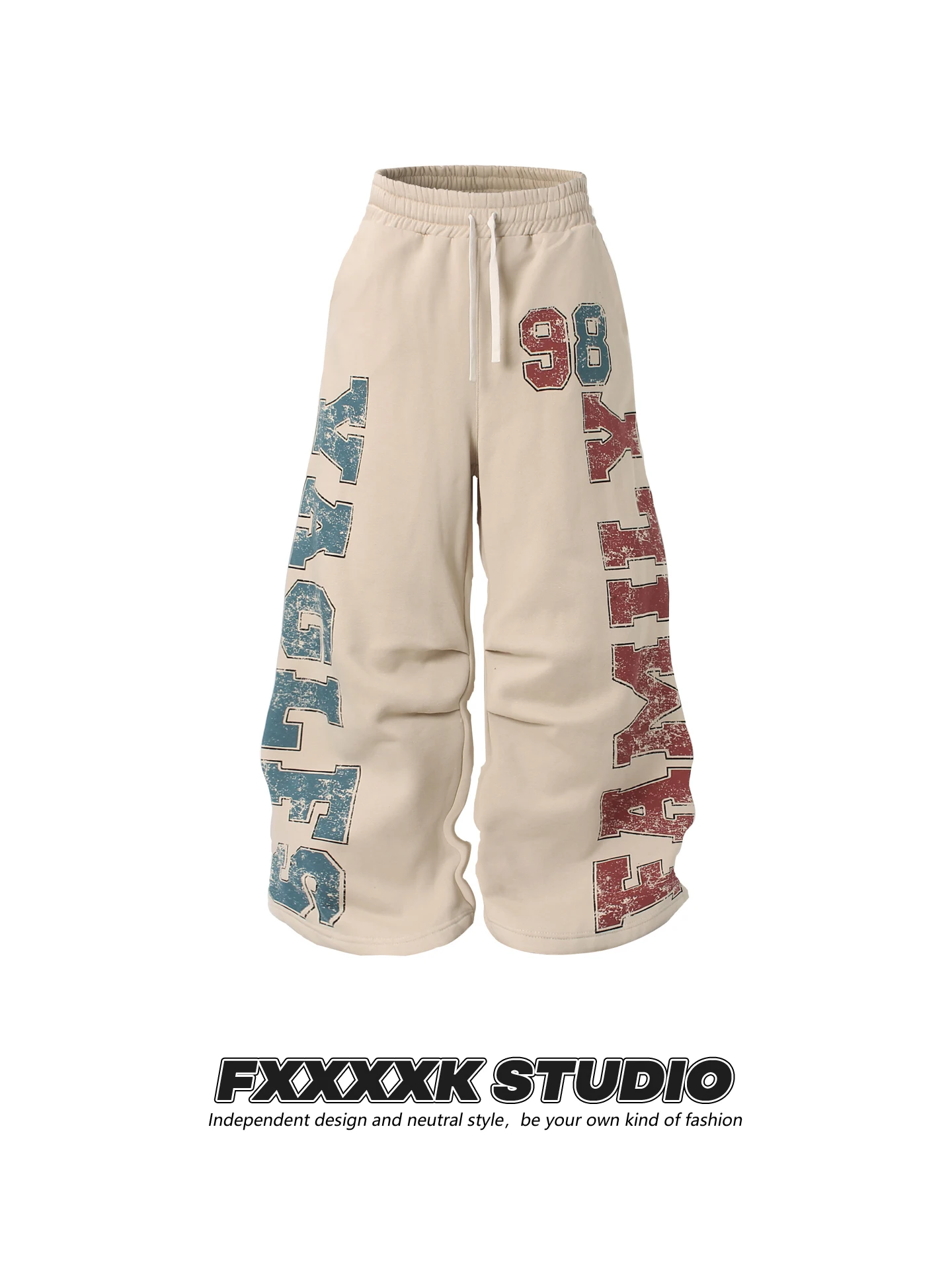 

FXK оригинальные американские хип-хоп fiti свободные прямые брюки для уличных танцев мужские спортивные штаны на подкладке Fce повседневные брюки