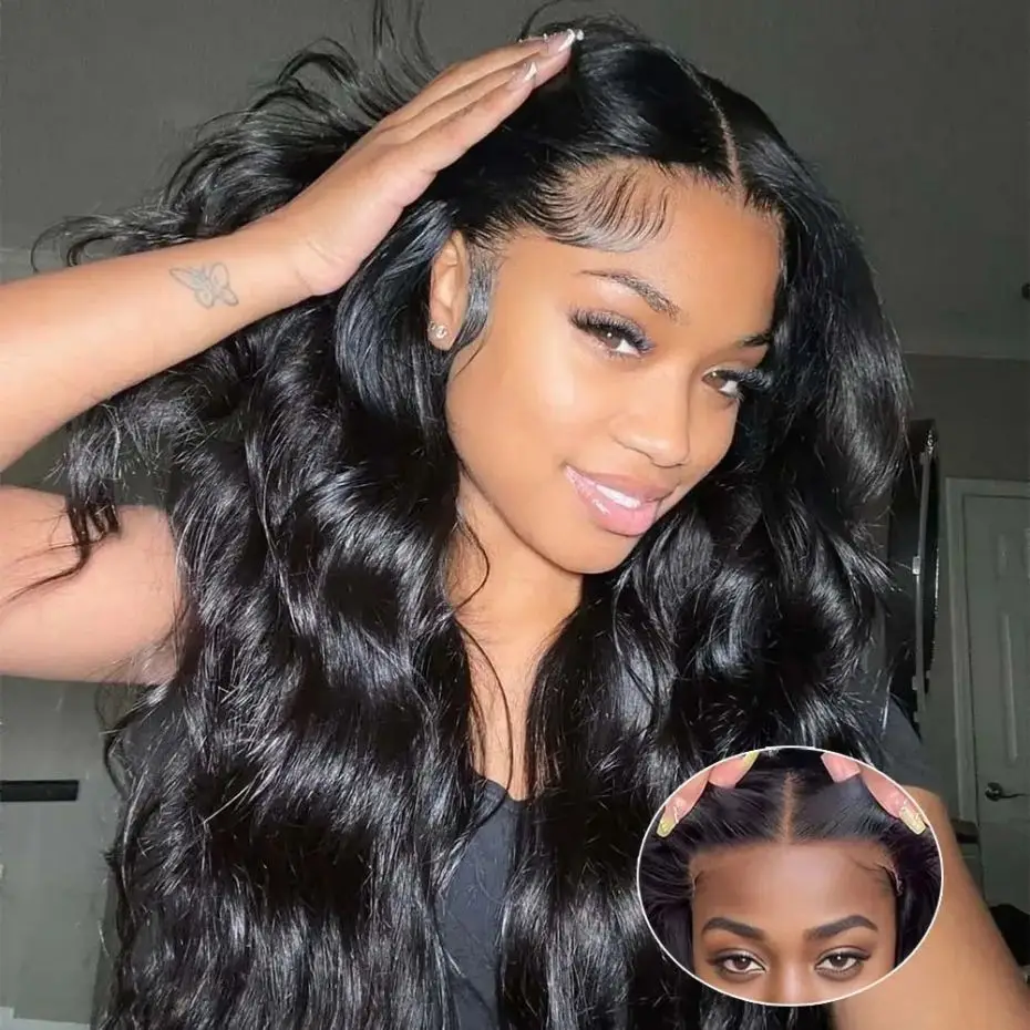 4x6 5x5 Lace Closure Wig Human Hair Brazilian Remy Hair Pre Cut HD Lace Closure Body Wave Wigs Pre Plucked For Women MYLOCKME