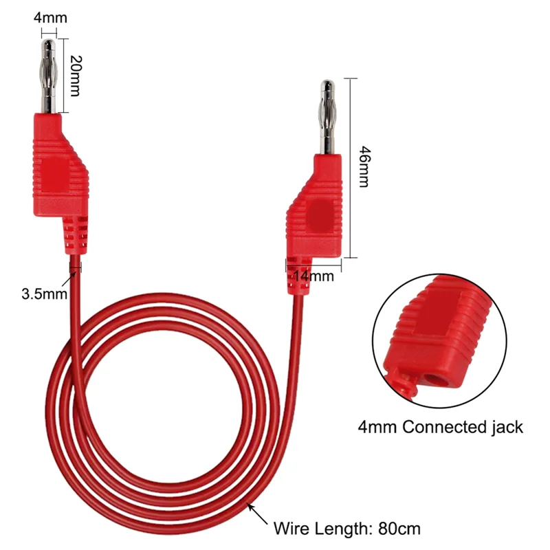 AT82-Test Multimeter Pen Cable DC Power Cable Assembled Banana Plug Public Dual Interface Cable