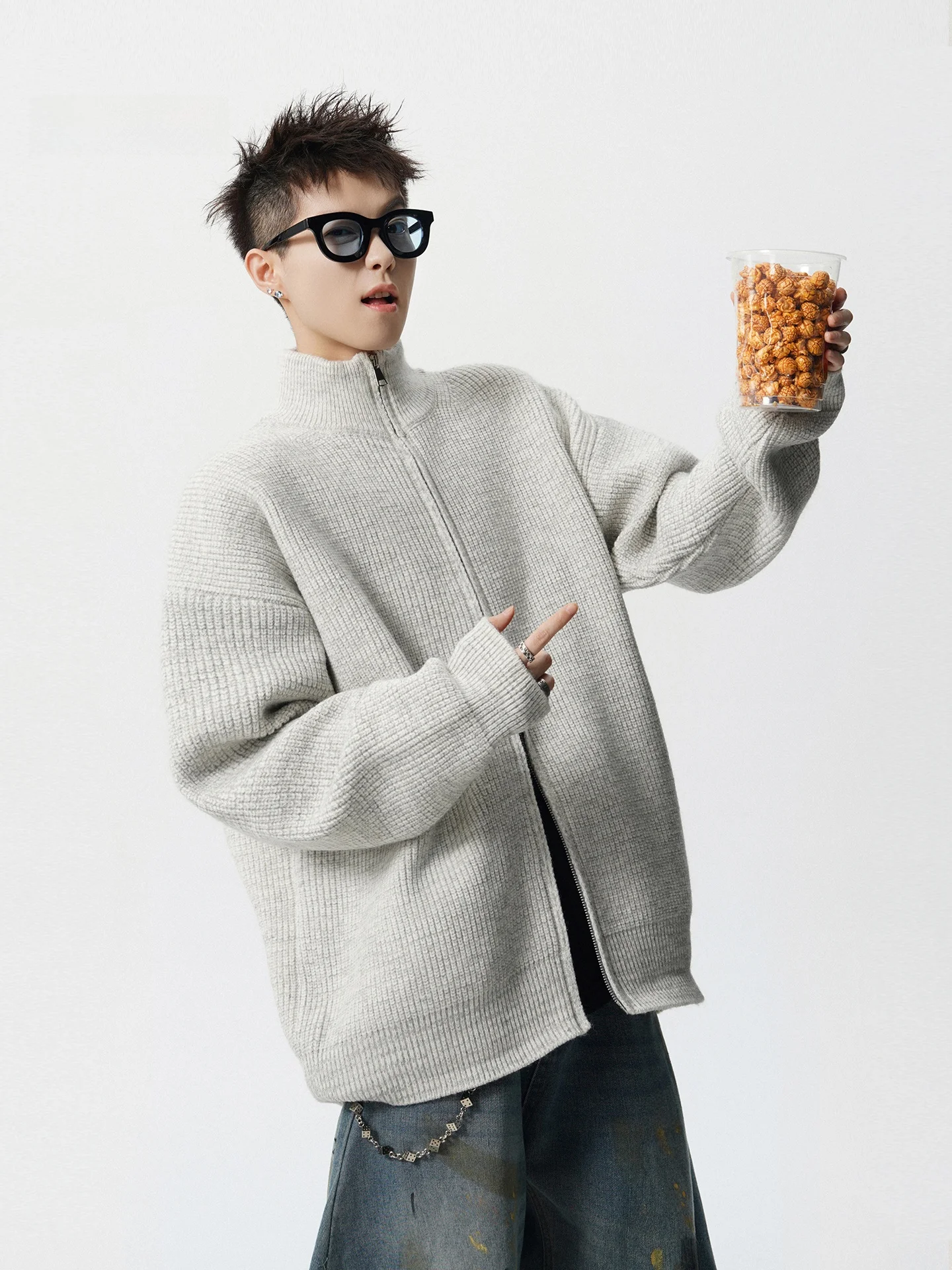 

Мужской вязаный кардиган в стиле ретро, осенне-зимний, свободного кроя, из мягкого полиэфирного волокна, в американском стиле, для повседневной носки