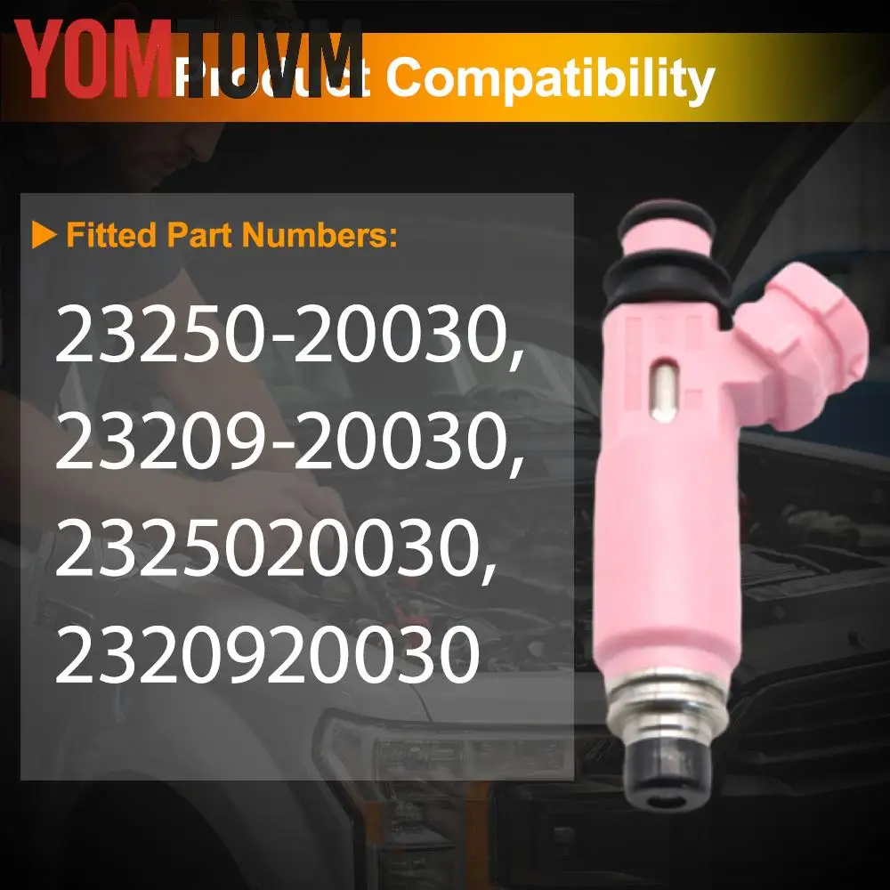 23250‑20030 4Pcs Fuel Injector Nozzle For Toyota Lexus 3.0L 3.3L V6 2002 2003 2004 2005 2006 2007 2008 2009 2010