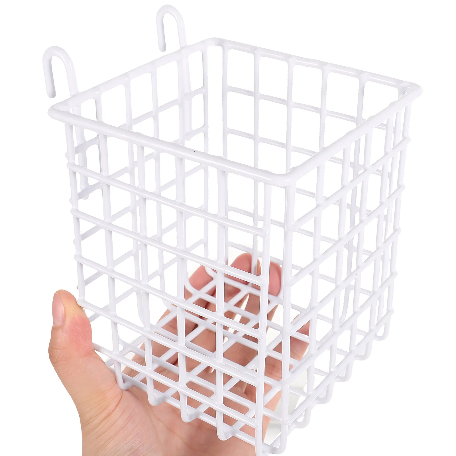 

Hanging Wire Basket Iron Storage Rack Kitchen Bathroom Organizer Over Cabinet Door Basket Space Saving Rust-Resistant Grid