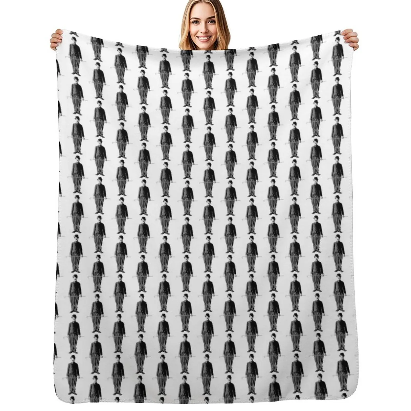 Charlie Chaplin - The Tramp Throw Blanket Flannel Fleece Soft Warm Throw Blanket