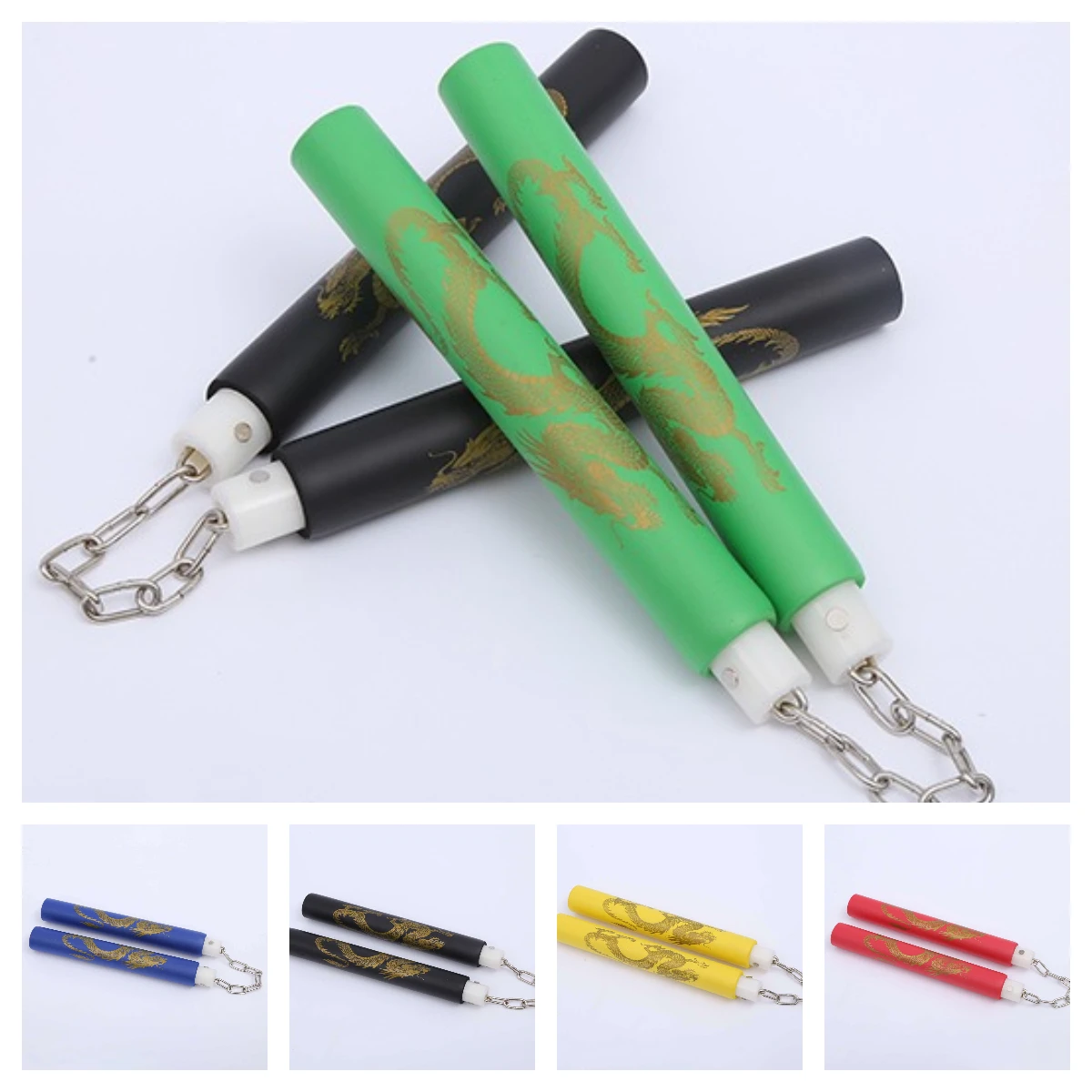 Beginner Practice Sponge Nunchucks Portable Safe Chains Training Tool for Kids Adults Practice