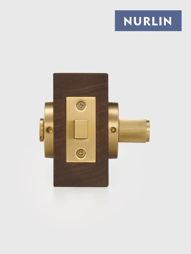 

Nurlin Brass Interior Thumb Turn Lock Work With Deadbolt Latches Linear Detailing For Internal Bathroom Bedroom