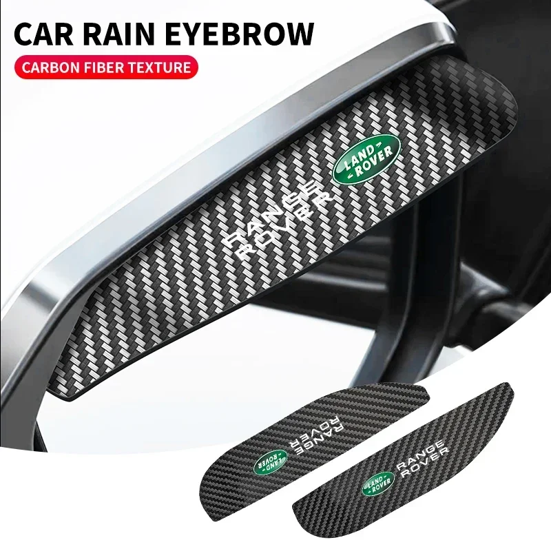 Car Rearview Mirror Rain Eyebrow Carbon Fiber Texture for Land Rover SV Range Rover Evoque VOGUE VELAR Discovery Discovery 4