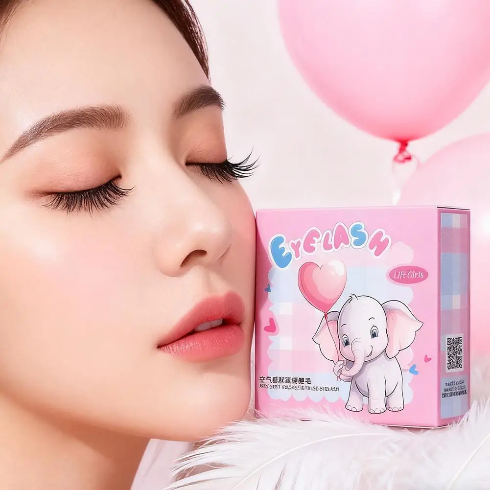 1 Pair Reusable Magnetic Eyelashes Natural Thick No Glue Magnetic Tool Makeup Lazy-Friendly Tweezers With Needed Y7S1