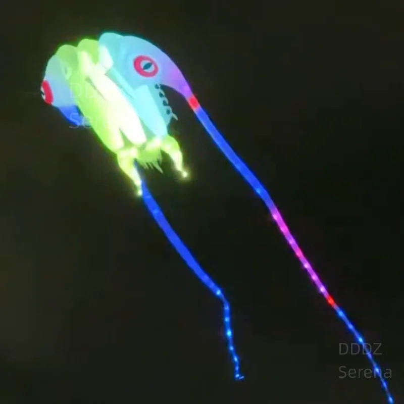 DDDZ NEU Farbe 16 quadratischer LED-Tilobit MLS zeigen Drachenanhänger Aufblasbarer Drachen 30D-Ripstop-Stoff mit Batterie und Fernbedienung