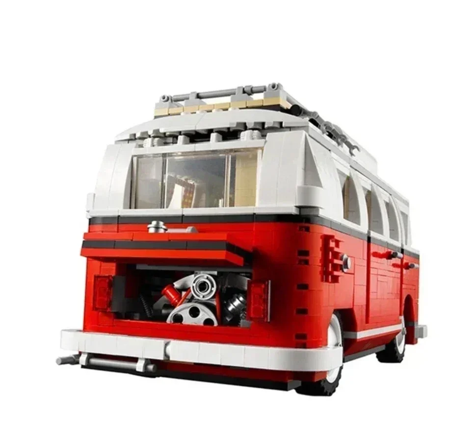 Klassieke Technische T1Red Camper Van 10220 Model Bus Bouwstenen Bricks Diy Sets Kinderen Speelgoed Volwassenen Gift Kerst speelgoed