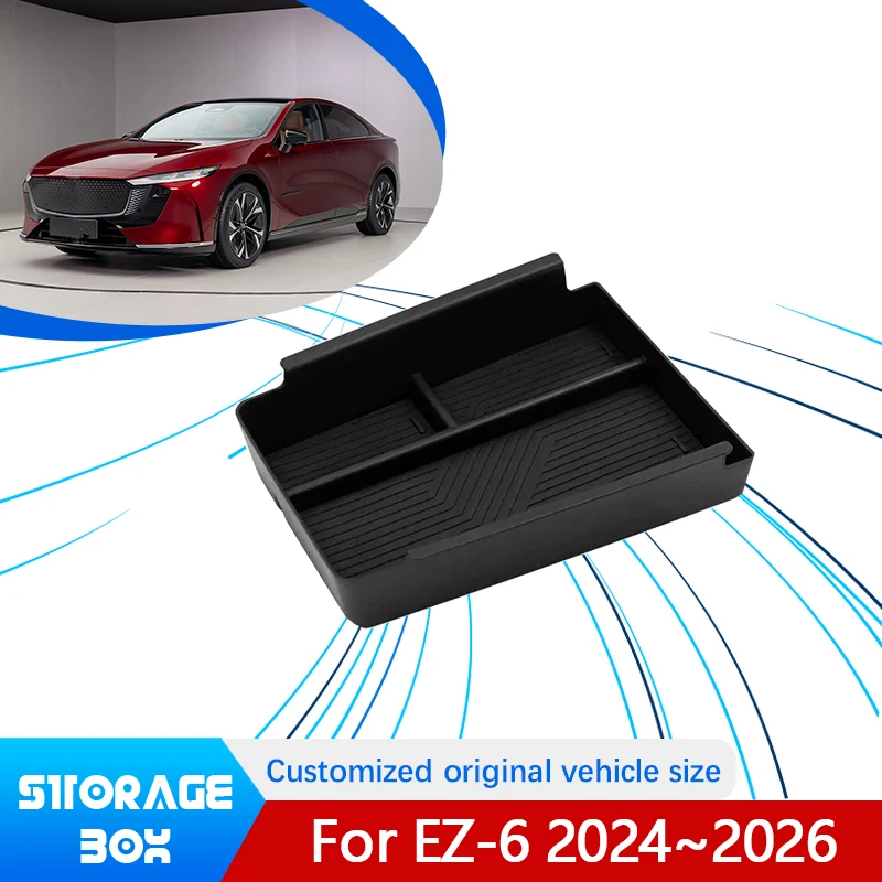 

For Mazda EZ-6 EV J90A 2024 2025 2026 Indoor Central Upper Layer Console Car Armrest Storage Box Holder Interior Car Accessories